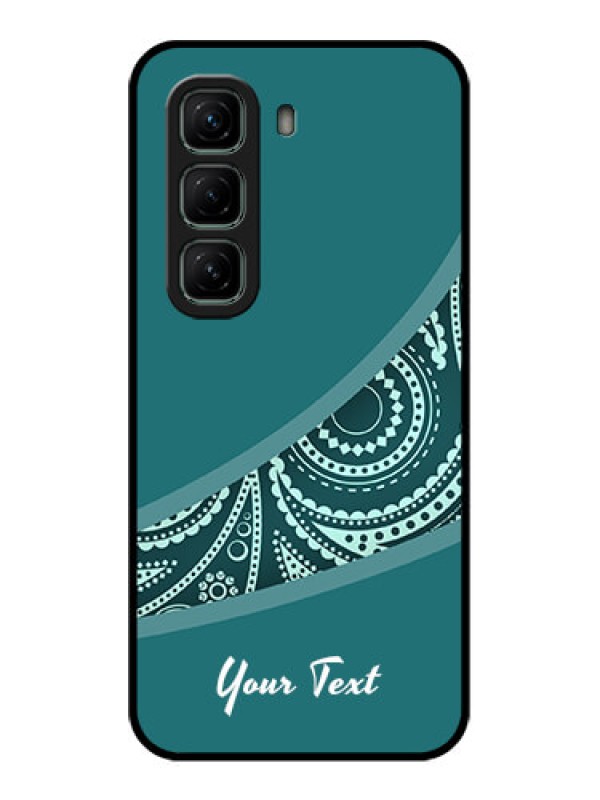 Custom Infinix Hot 50 5G Custom Glass Phone CaseSemi Visible Floral Design