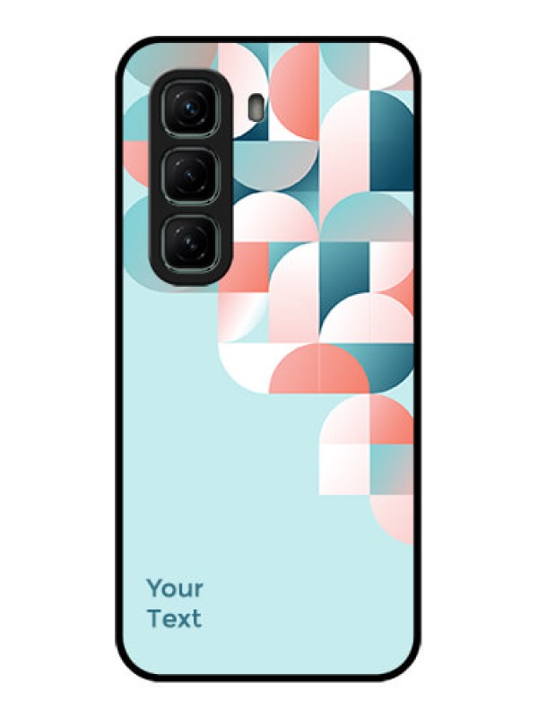 Custom Infinix Hot 50 5G Custom Glass Phone CaseStylish Semi - Circle Pattern Design