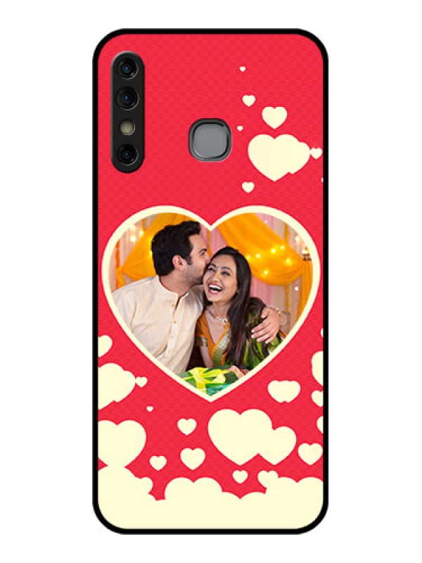 Custom Infinix Hot 8 Custom Glass Phone Case - Love Symbols Phone Cover Design