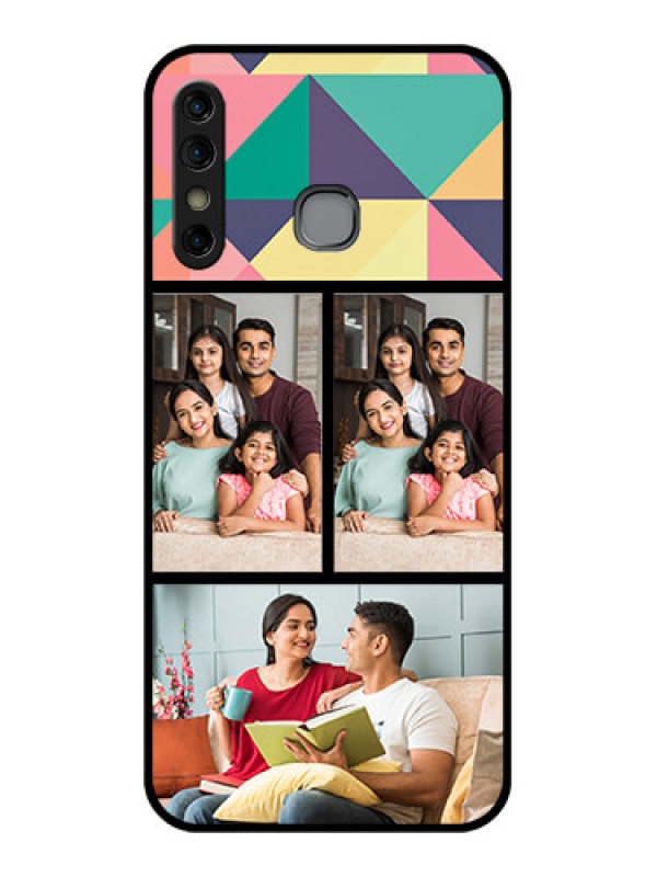 Custom Infinix Hot 8 Custom Glass Phone Case - Bulk Pic Upload Design