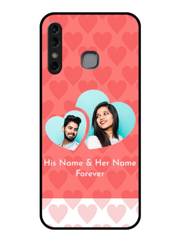 Custom Infinix Hot 8 Custom Glass Phone Case - Couple Pic Upload Design