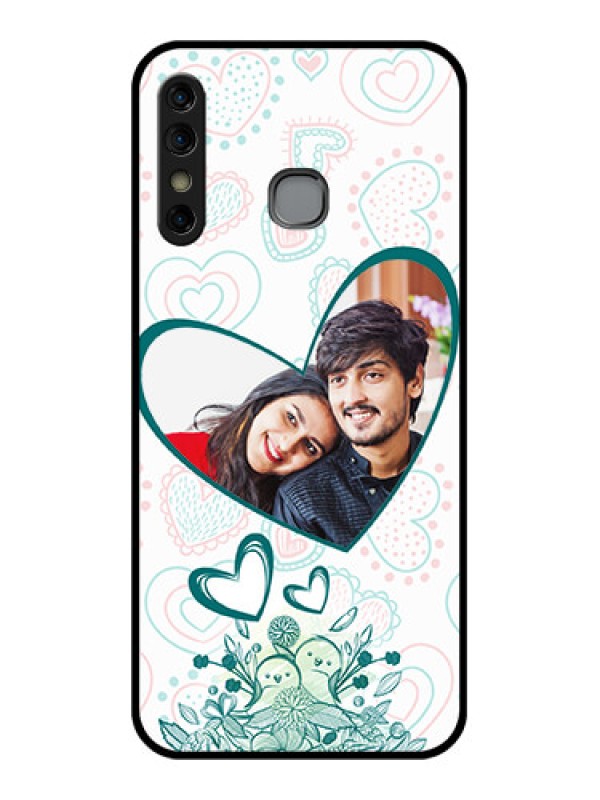 Custom Infinix Hot 8 Custom Glass Phone Case - Premium Couple Design