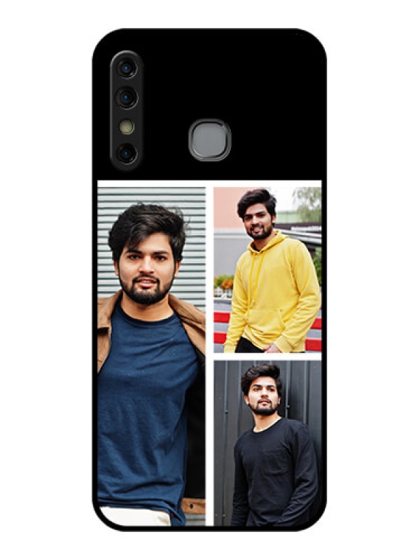 Custom Infinix Hot 8 Custom Glass Phone Case - Upload Multiple Picture Design