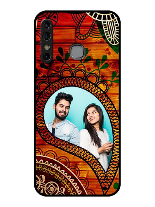 Custom Infinix Hot 8 Custom Glass Phone Case - Abstract Colorful Design