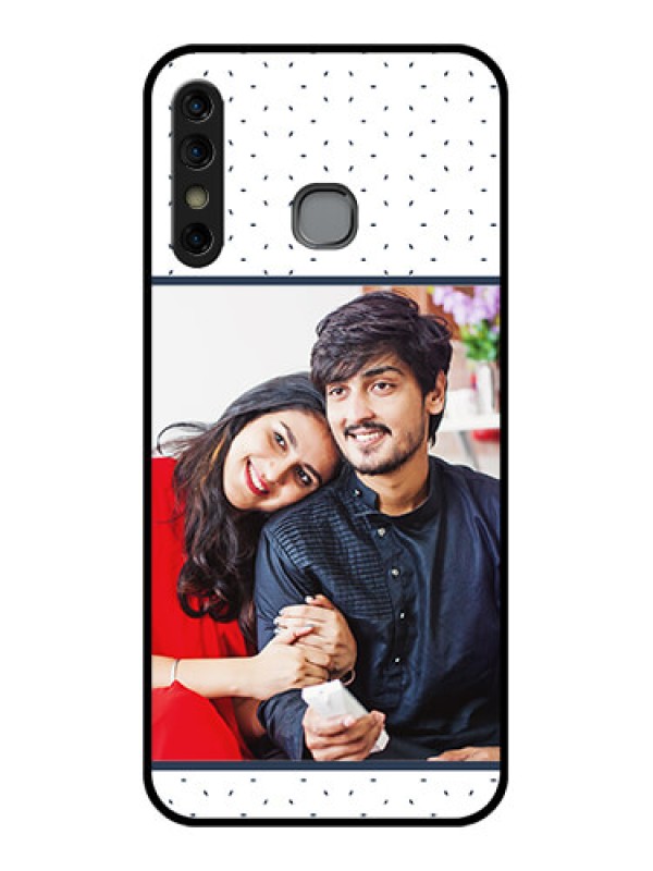 Custom Infinix Hot 8 Custom Glass Phone Case - Premium Dot Design