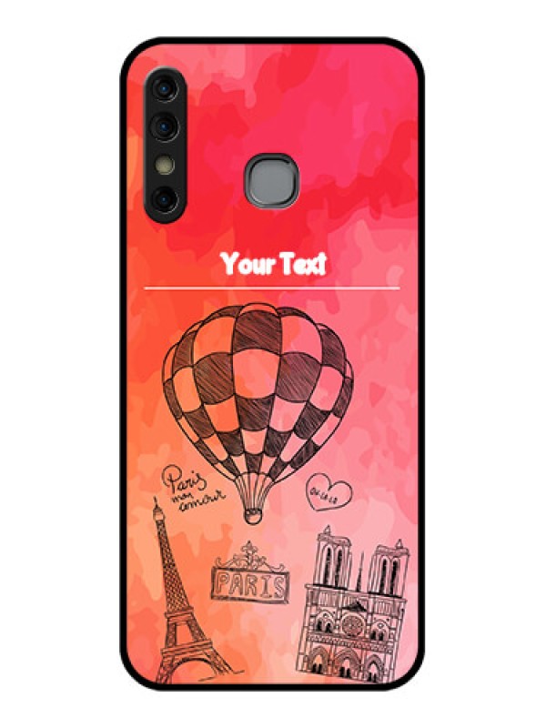 Custom Infinix Hot 8 Custom Glass Phone Case - Paris Theme Design