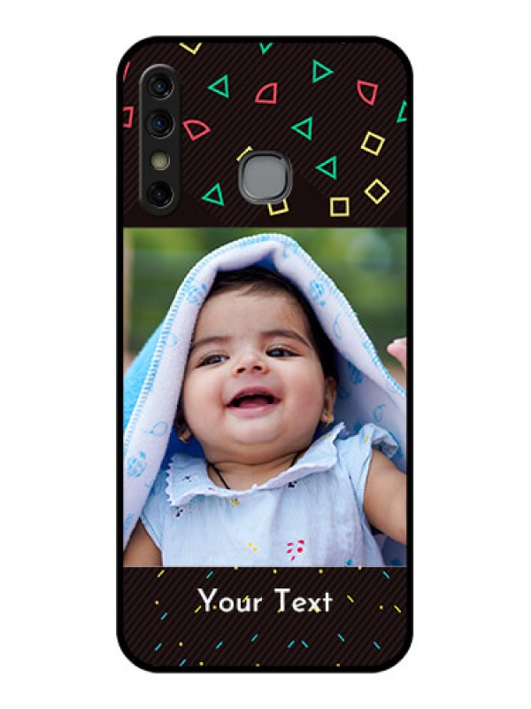 Custom Infinix Hot 8 Custom Glass Phone Case - With Confetti Birthday Design