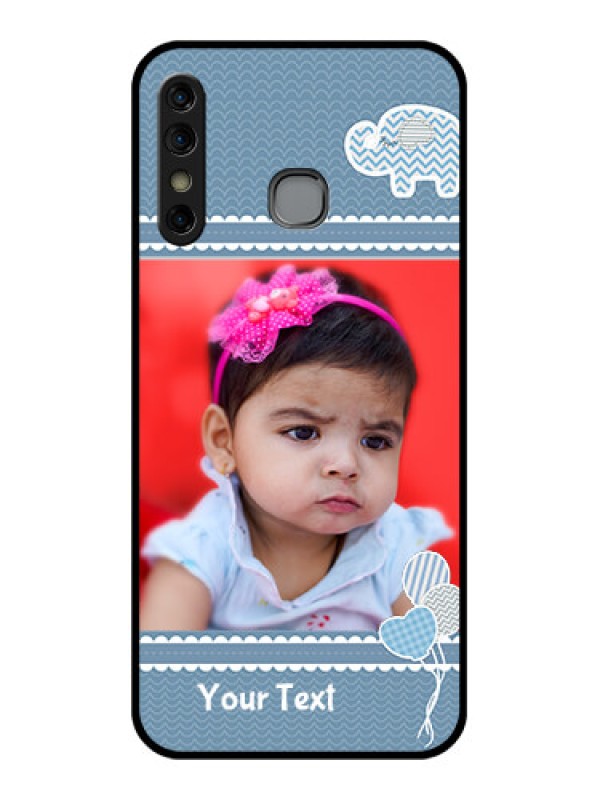 Custom Infinix Hot 8 Custom Glass Phone Case - With Kids Pattern Design