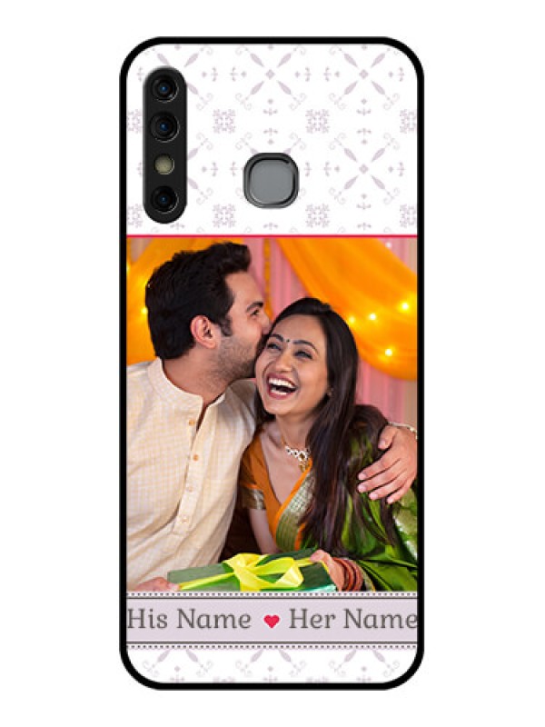 Custom Infinix Hot 8 Custom Glass Phone Case - With Photo And Ethnic Design
