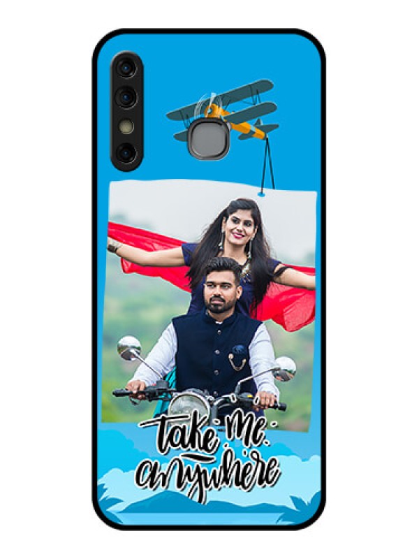 Custom Infinix Hot 8 Custom Glass Phone Case - Traveller Design
