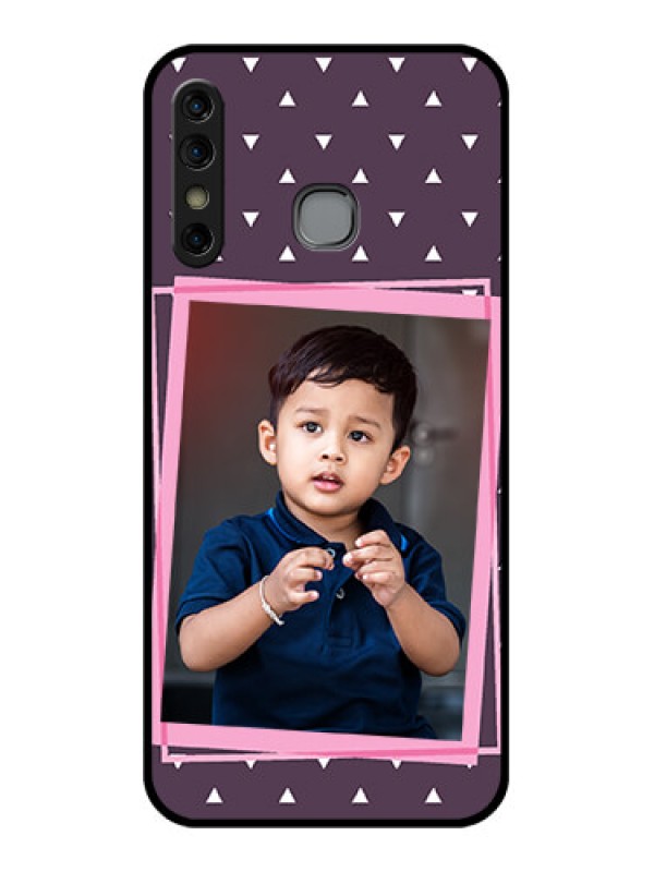 Custom Infinix Hot 8 Custom Glass Phone Case - Triangle Pattern Dotted Design