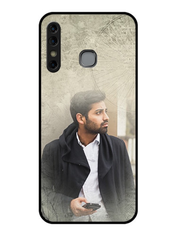 Custom Infinix Hot 8 Custom Glass Phone Case - With Vintage Design