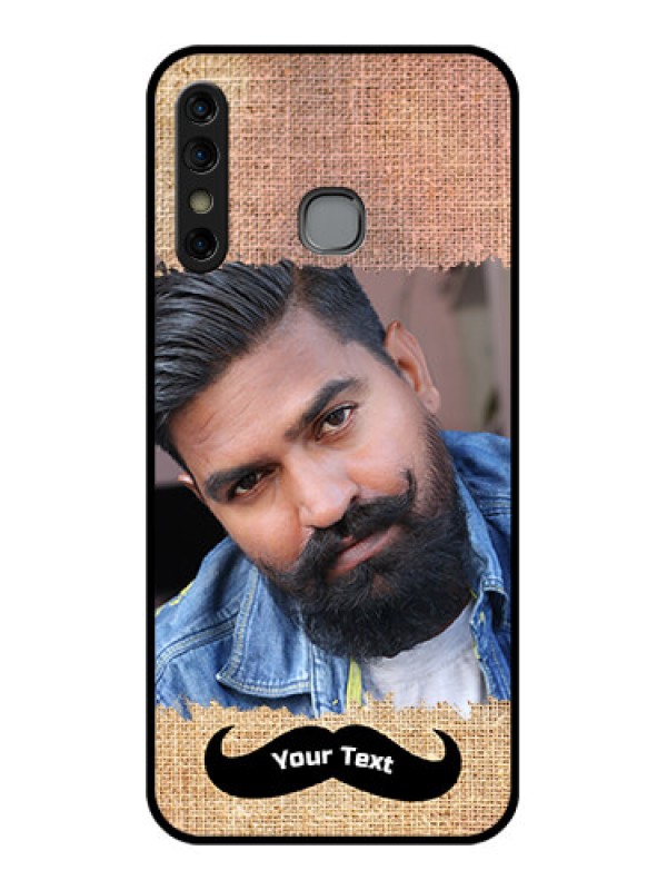 Custom Infinix Hot 8 Custom Glass Phone Case - With Texture Design