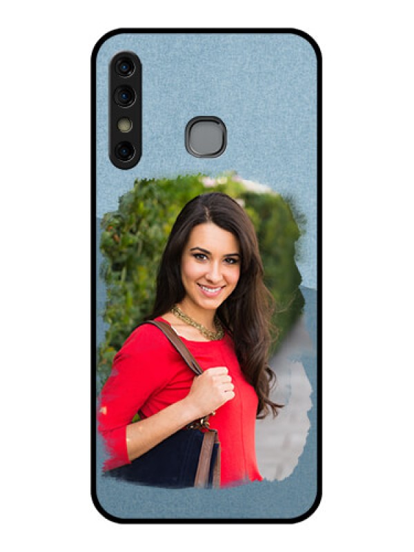 Custom Infinix Hot 8 Custom Glass Phone Case - Grunge Line Art Design