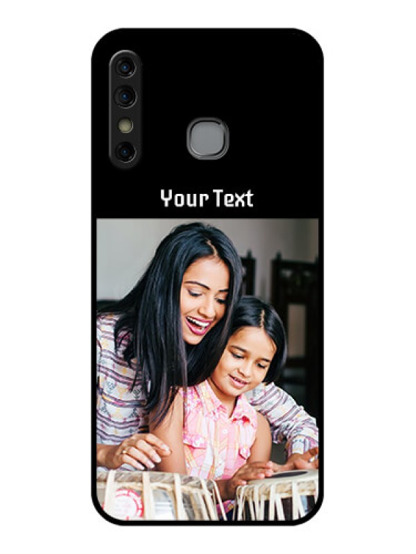 Custom Infinix Hot 8 Custom Glass Phone Case - Photo With Name Design