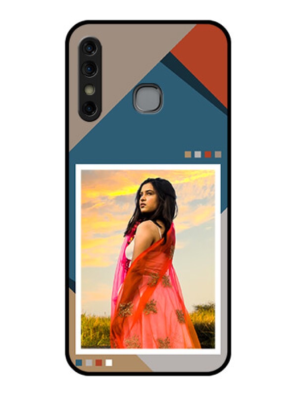 Custom Infinix Hot 8 Custom Glass Phone Case - Retro Color Pallet Design