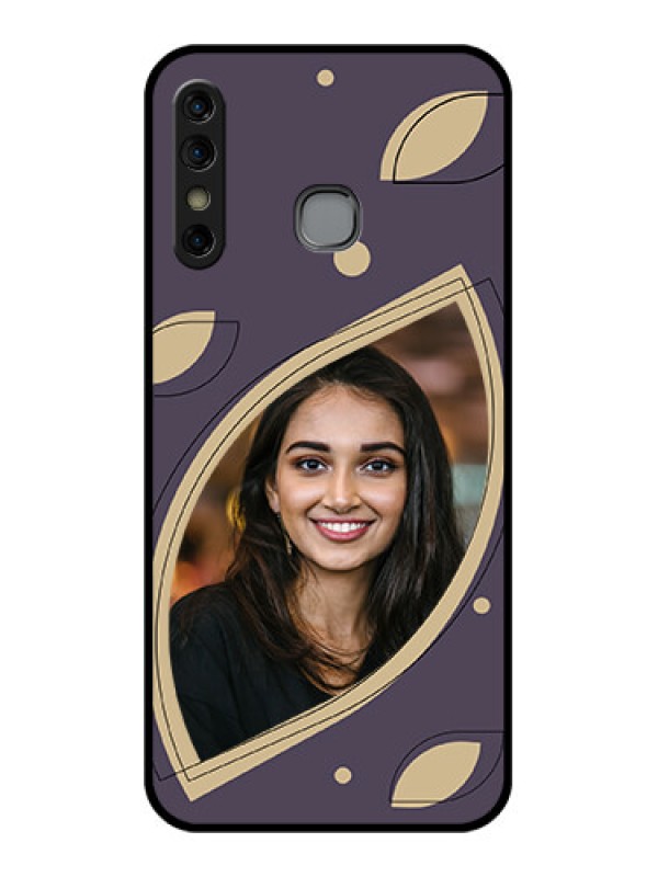 Custom Infinix Hot 8 Custom Glass Phone Case - Falling Leaf Design