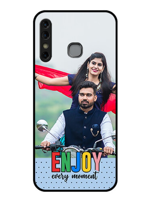 Custom Infinix Hot 8 Custom Glass Phone Case - Enjoy Every Moment Design