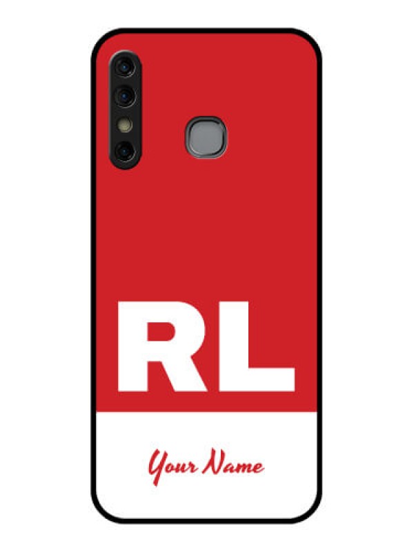 Custom Infinix Hot 8 Custom Glass Phone Case - Dual Tone Custom Text Design