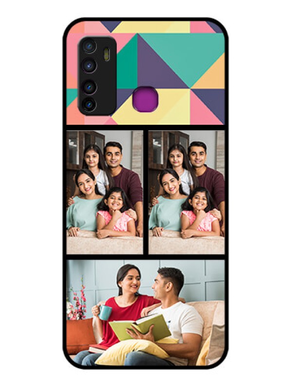 Custom Infinix Hot 9 Custom Glass Phone Case - Bulk Pic Upload Design