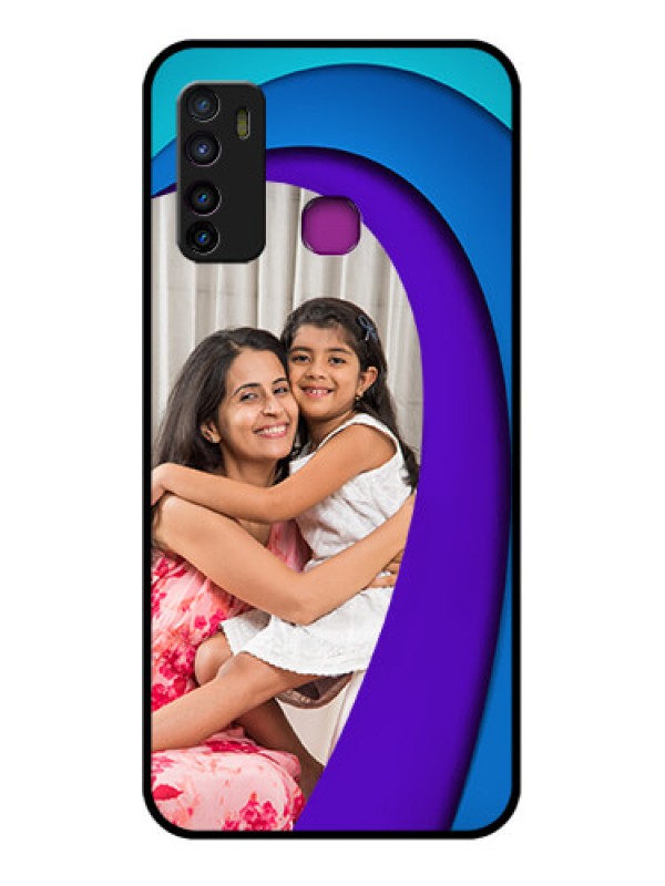 Custom Infinix Hot 9 Custom Glass Phone Case - Simple Pattern Design