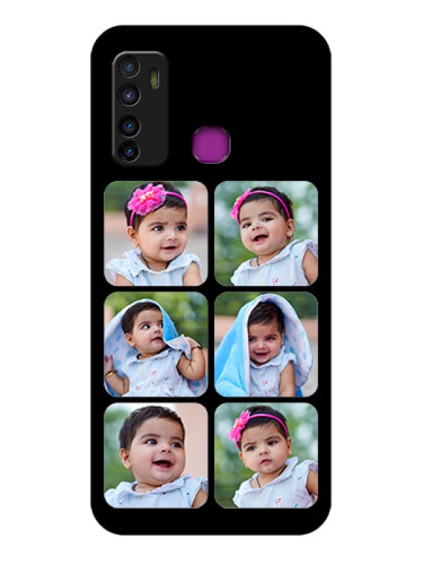 Custom Infinix Hot 9 Custom Glass Phone Case - Multiple Pictures Design