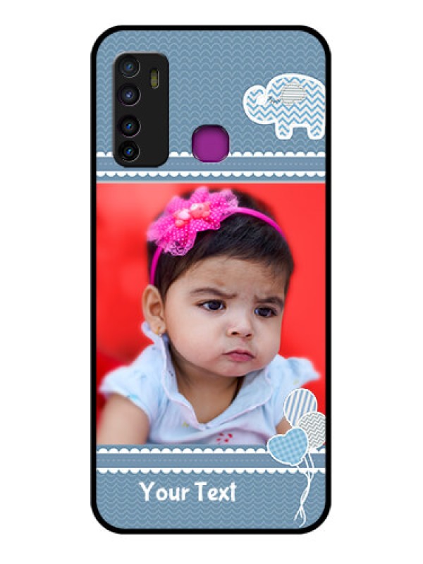 Custom Infinix Hot 9 Custom Glass Phone Case - With Kids Pattern Design