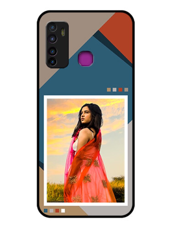 Custom Infinix Hot 9 Custom Glass Phone Case - Retro Color Pallet Design