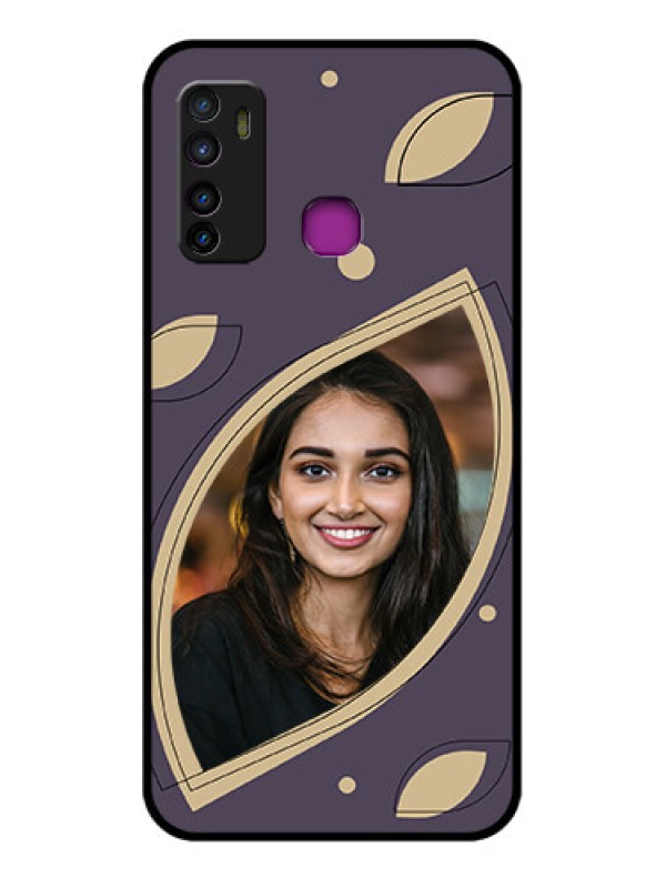 Custom Infinix Hot 9 Custom Glass Phone Case - Falling Leaf Design