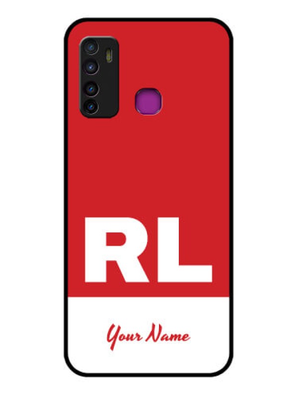 Custom Infinix Hot 9 Custom Glass Phone Case - Dual Tone Custom Text Design