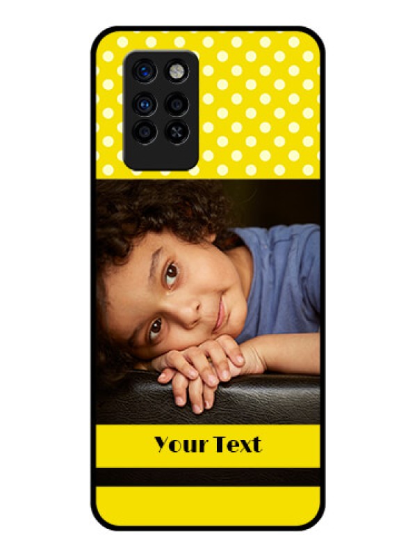 Custom Infinix Note 10 Pro Custom Glass Phone Case - Bright Yellow Case Design