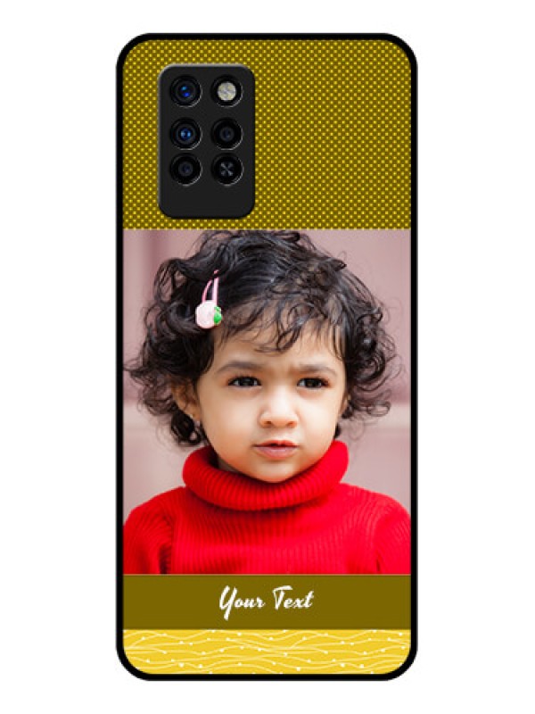 Custom Infinix Note 10 Pro Custom Glass Phone Case - Simple Green Color Design