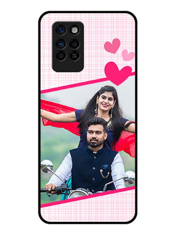 Custom Infinix Note 10 Pro Custom Glass Phone Case - Love Shape Heart Design