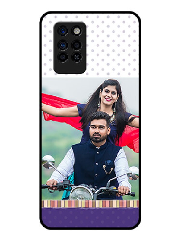 Custom Infinix Note 10 Pro Photo Printing on Glass Case - Cute Family Design
