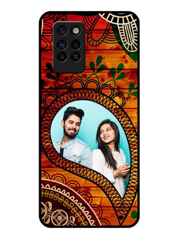 Custom Infinix Note 10 Pro Personalized Glass Phone Case - Abstract Colorful Design