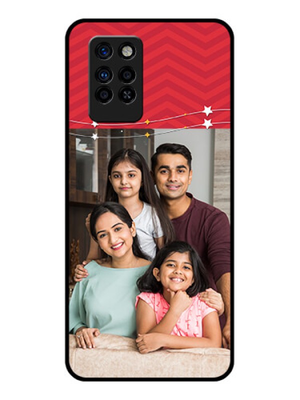 Custom Infinix Note 10 Pro Personalized Glass Phone Case - Happy Family Design