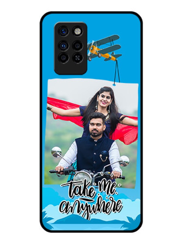 Custom Infinix Note 10 Pro Custom Glass Mobile Case - Traveller Design