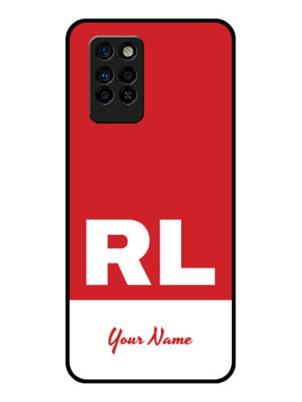 Custom Infinix Note 10 Pro Personalized Glass Phone Case - dual tone custom text Design