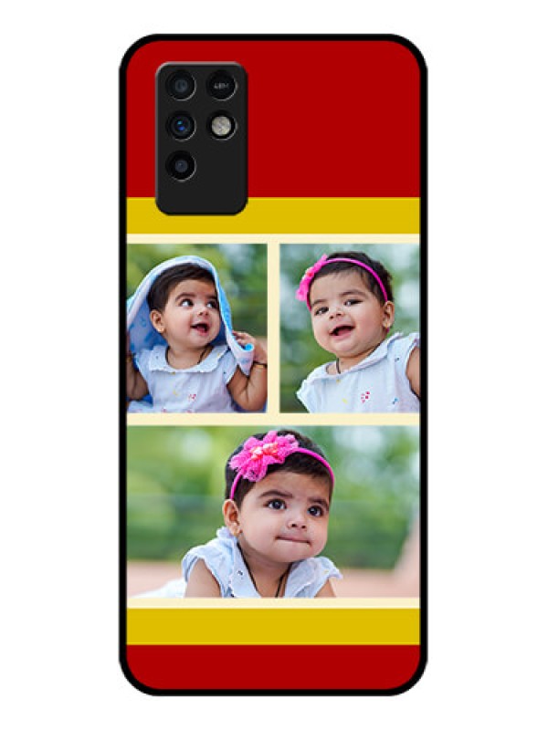 Custom Infinix Note 10 Custom Glass Mobile Case - Multiple Pic Upload Design