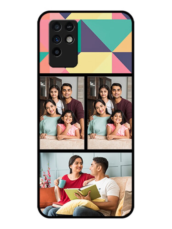 Custom Infinix Note 10 Custom Glass Phone Case - Bulk Pic Upload Design