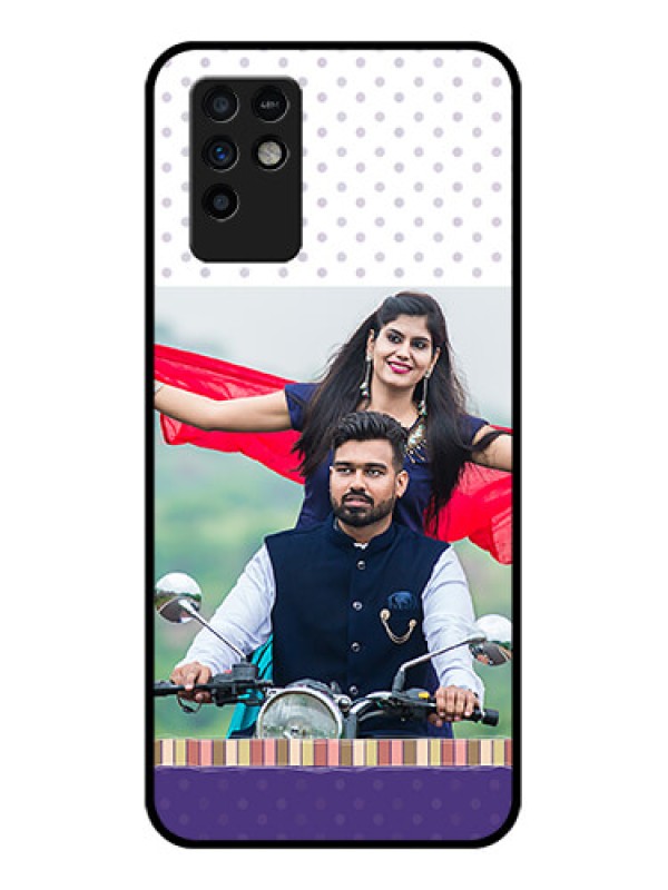 Custom Infinix Note 10 Photo Printing on Glass Case - Cute Family Design