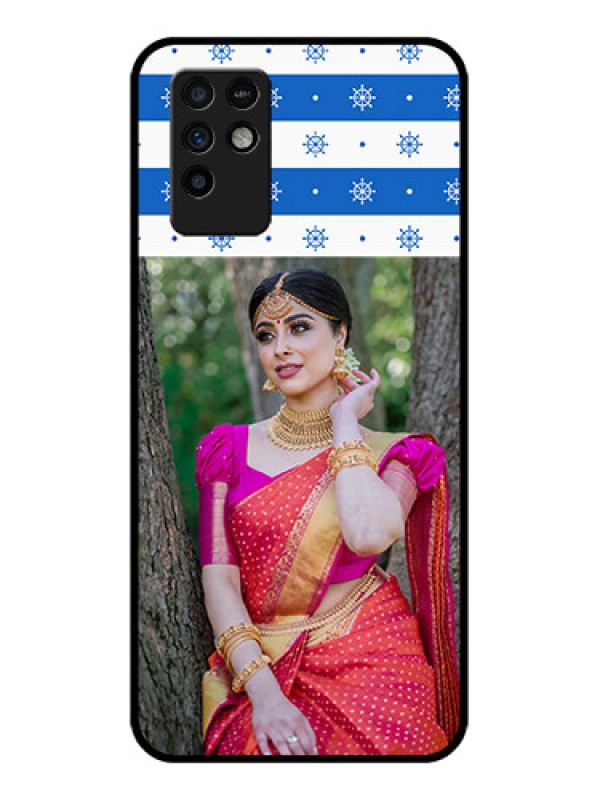 Custom Infinix Note 10 Photo Printing on Glass Case - Snow Pattern Design