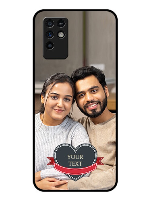 Custom Infinix Note 10 Custom Glass Phone Case - Just Married Couple Design