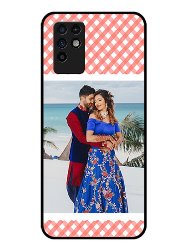 Custom Infinix Note 10 Personalized Glass Phone Case - Pink Pattern Design