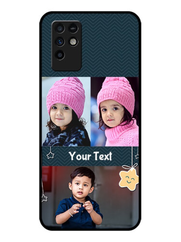 Custom Infinix Note 10 Custom Glass Mobile Case - Hanging Stars Design
