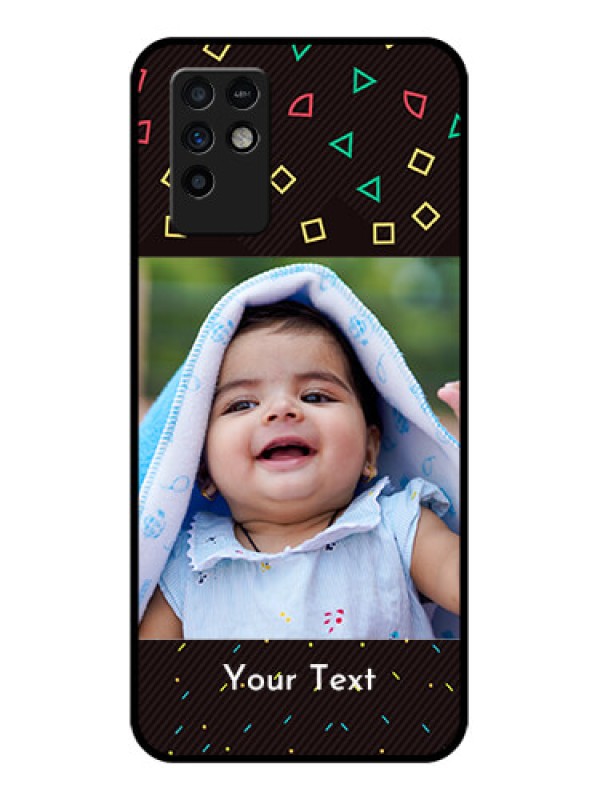 Custom Infinix Note 10 Custom Glass Phone Case - with confetti birthday design