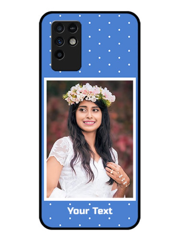 Custom Infinix Note 10 Photo Printing on Glass Case - Polka dots design