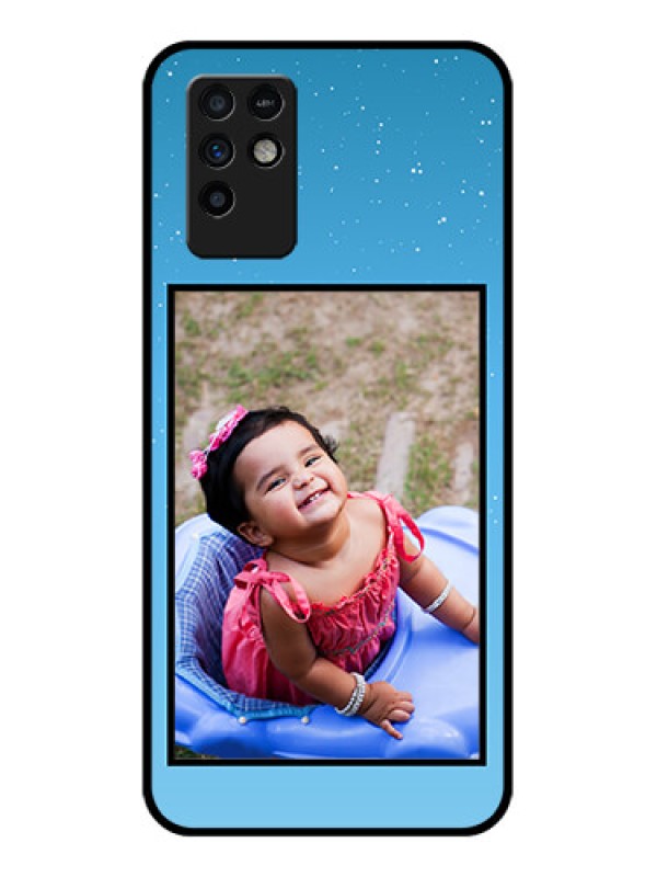 Custom Infinix Note 10 Custom Glass Mobile Case - Wave Pattern Colorful Design