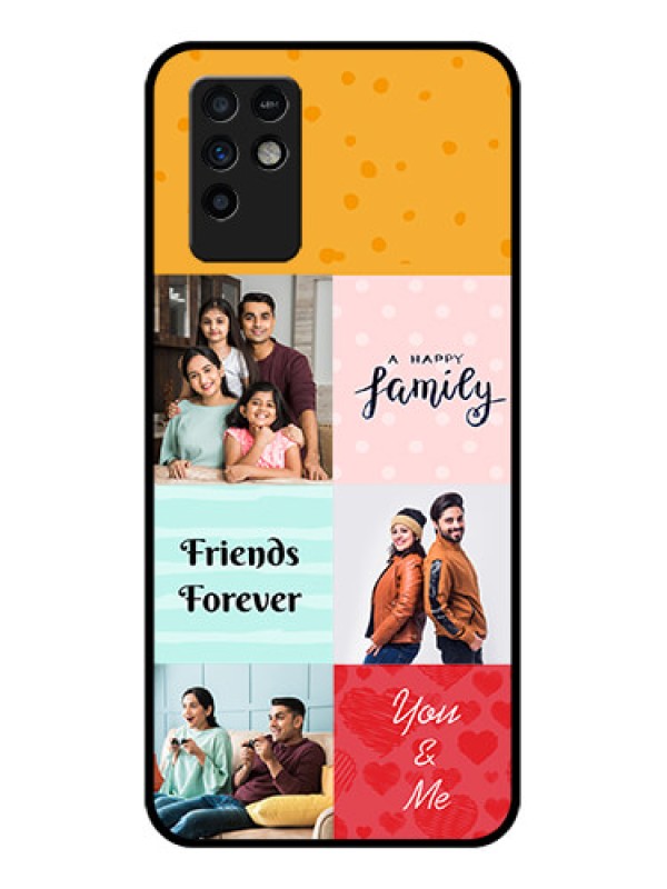 Custom Infinix Note 10 Personalized Glass Phone Case - Images with Quotes Design