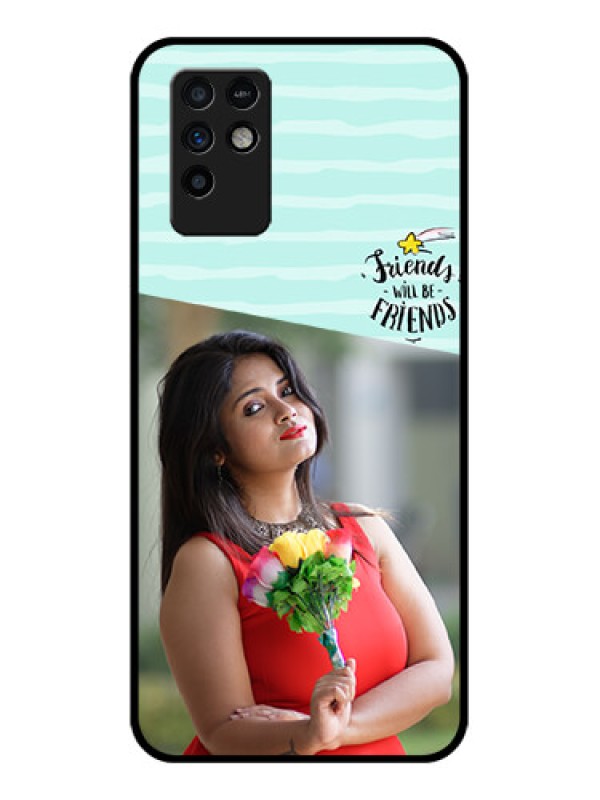 Custom Infinix Note 10 Custom Glass Phone Case - Friends Picture Icon Design